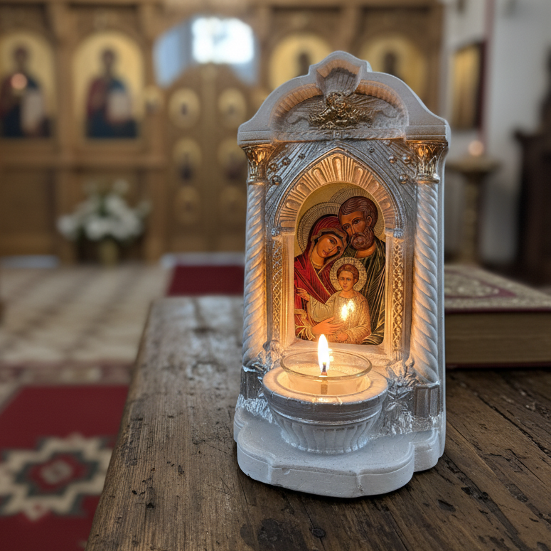 Candela Sfintei Familii - (Iisus Hristos ca Prunc, Fecioara Maria si Sfantul Iosif)