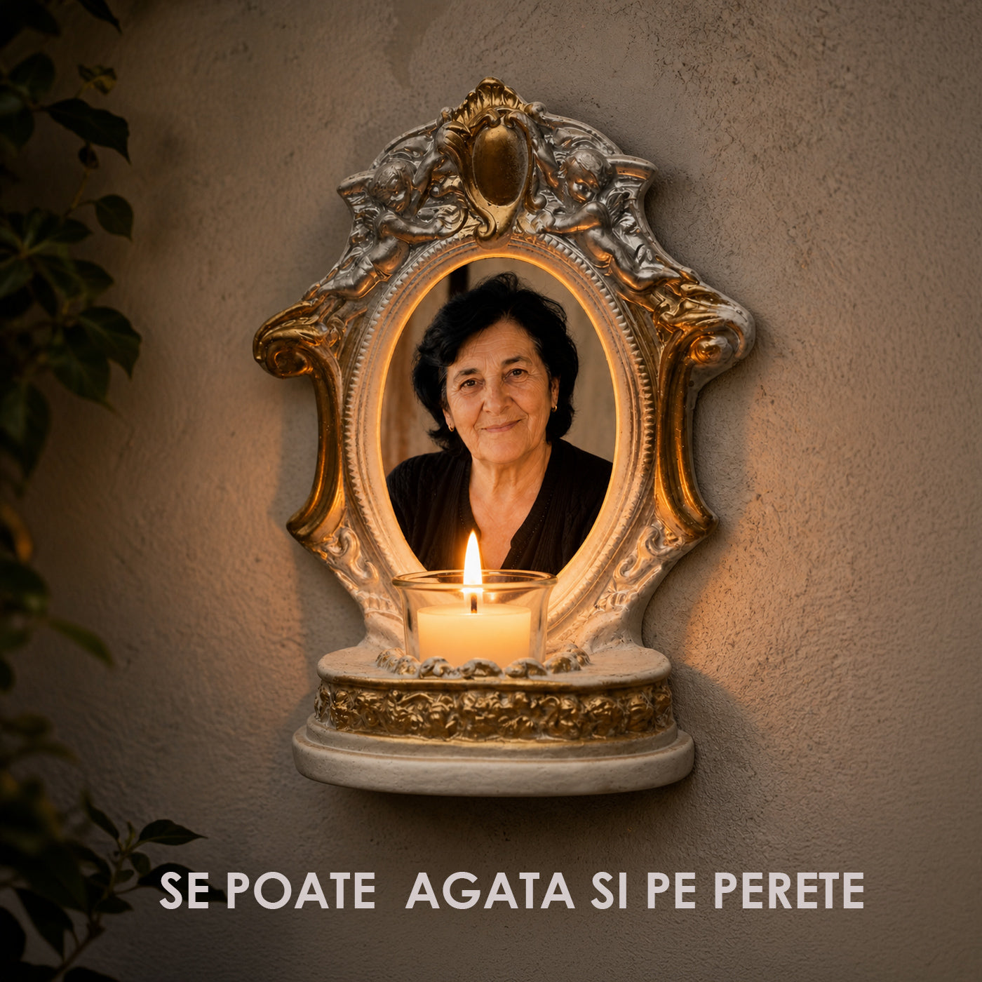 Candelă personalizată cu poza ta (în memoria celor dragi) Lumina Veșnică